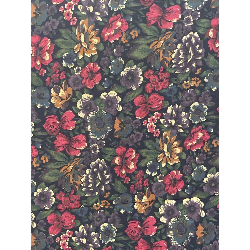Vintage Floral Fabric Cotton Blend Material 44" Wide BTY Sewing Quilting Craftin